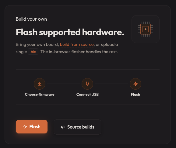 Ratspeak download page with the Flash button